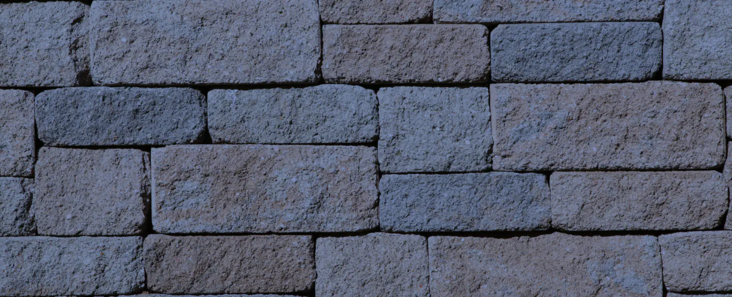 retaining bricked wall colored beige and light grey